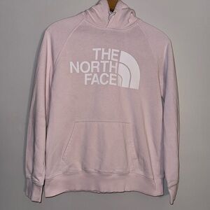The North Face Half Dome Logo Fleece Pullover Hoodie Light Warm Pink Small